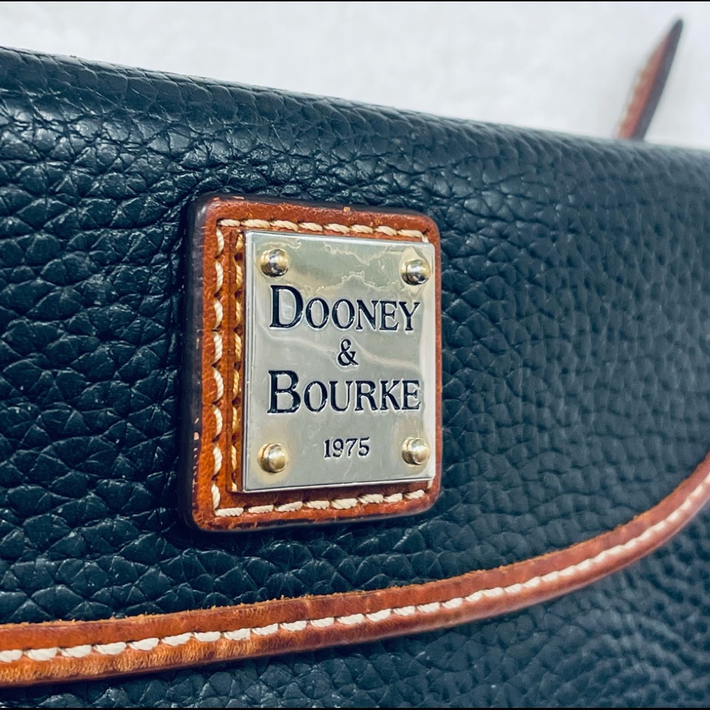 Dooney & Bourke Navy blue with Tan trim